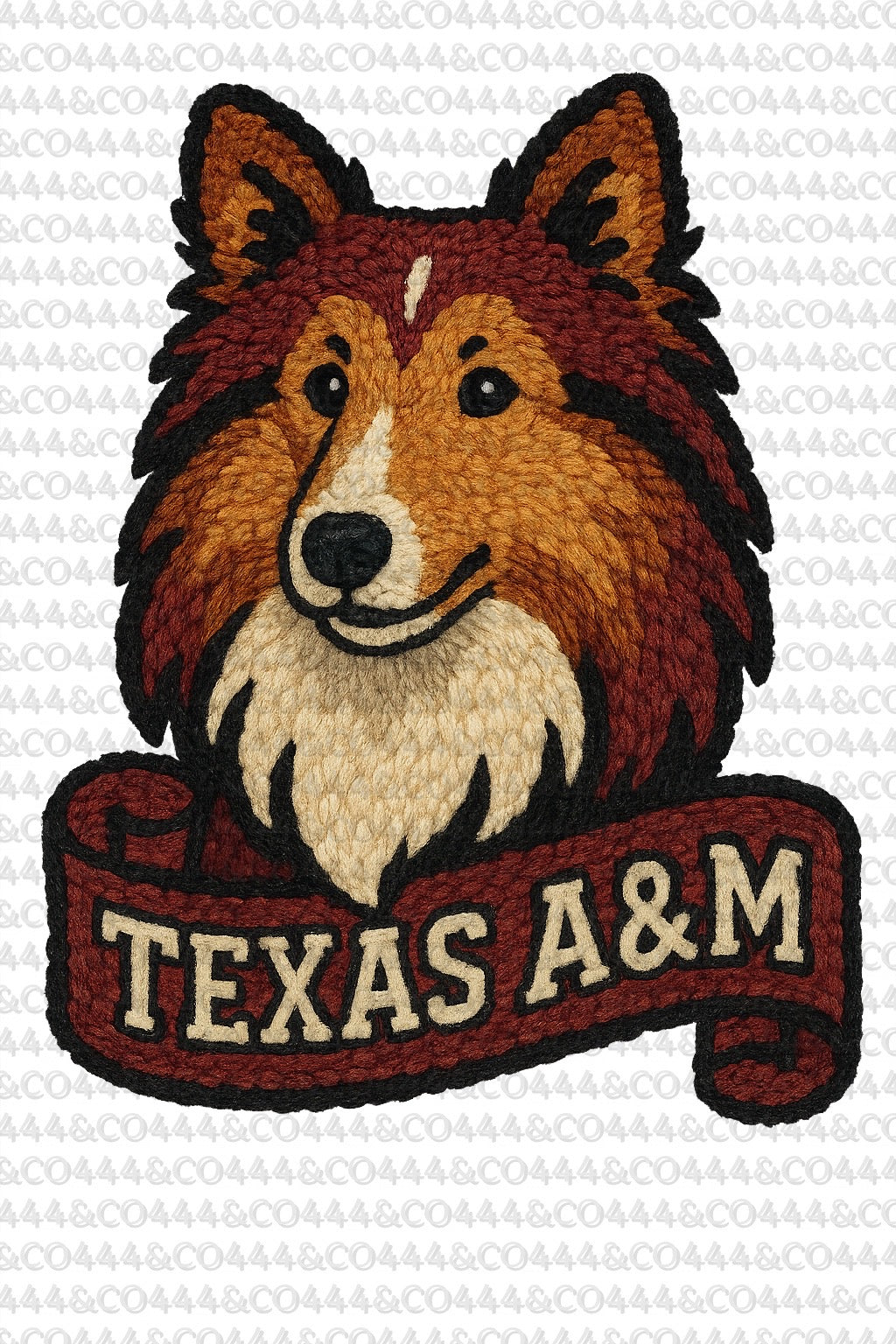 A & M Mascot PNG | Faux Yarn Sports Graphic Instant Download