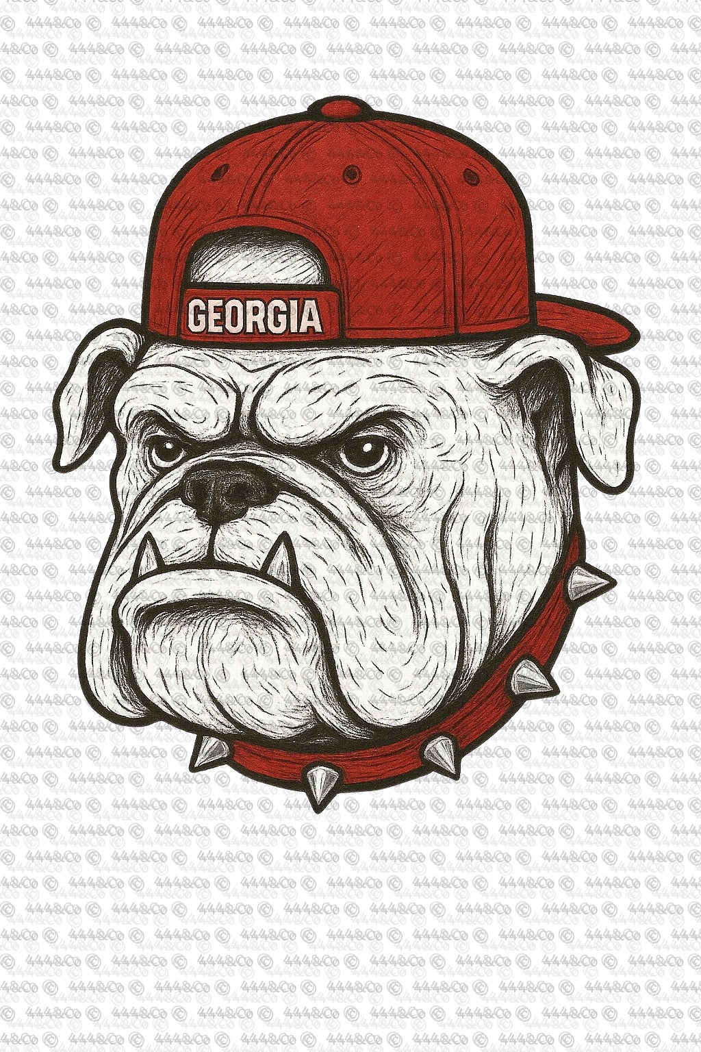 B U L L D O G S Mascot PNG | Snapback Hat Sports Graphic Instant Download