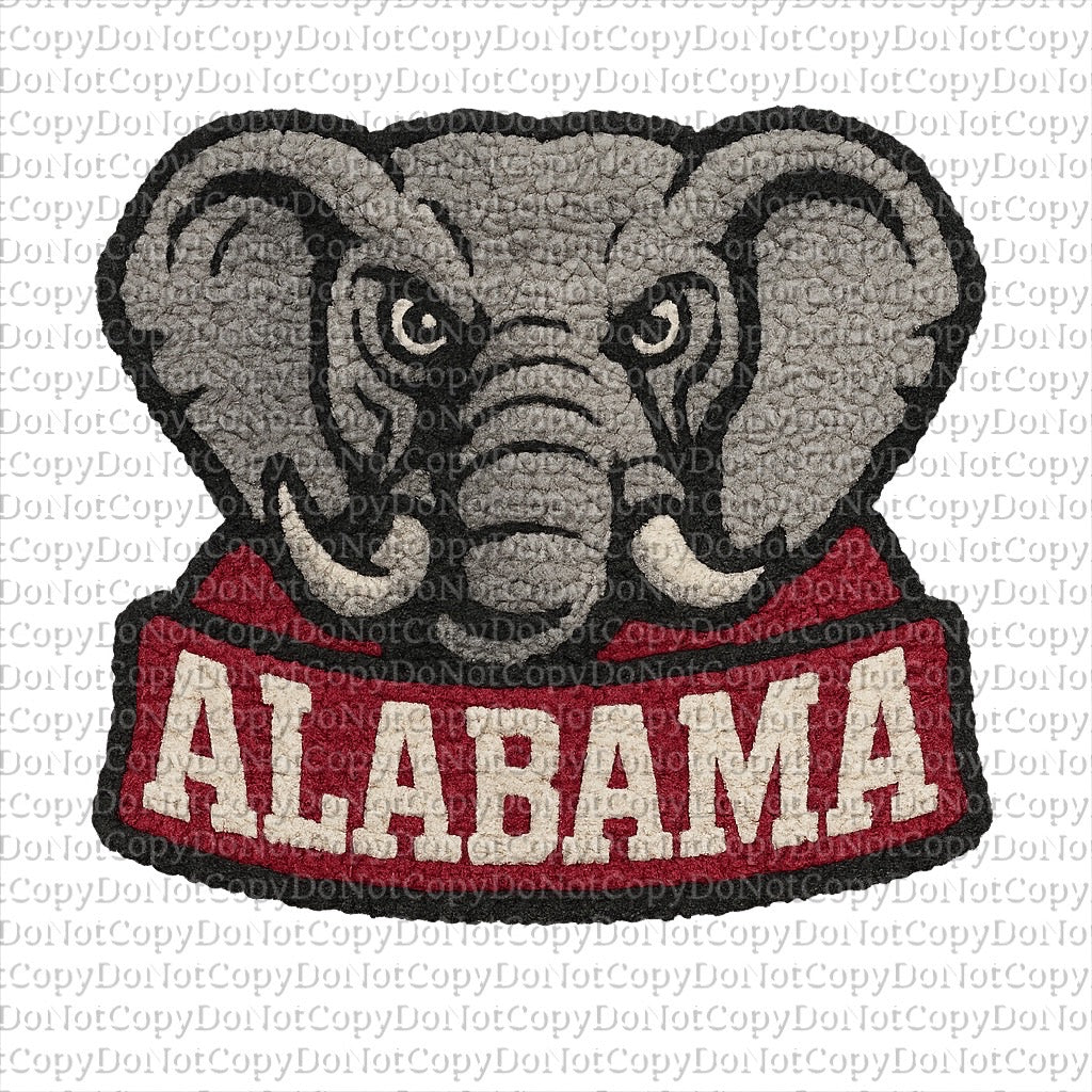 B a m a Mascot PNG | Faux Yarn Sports Graphic Instant Download