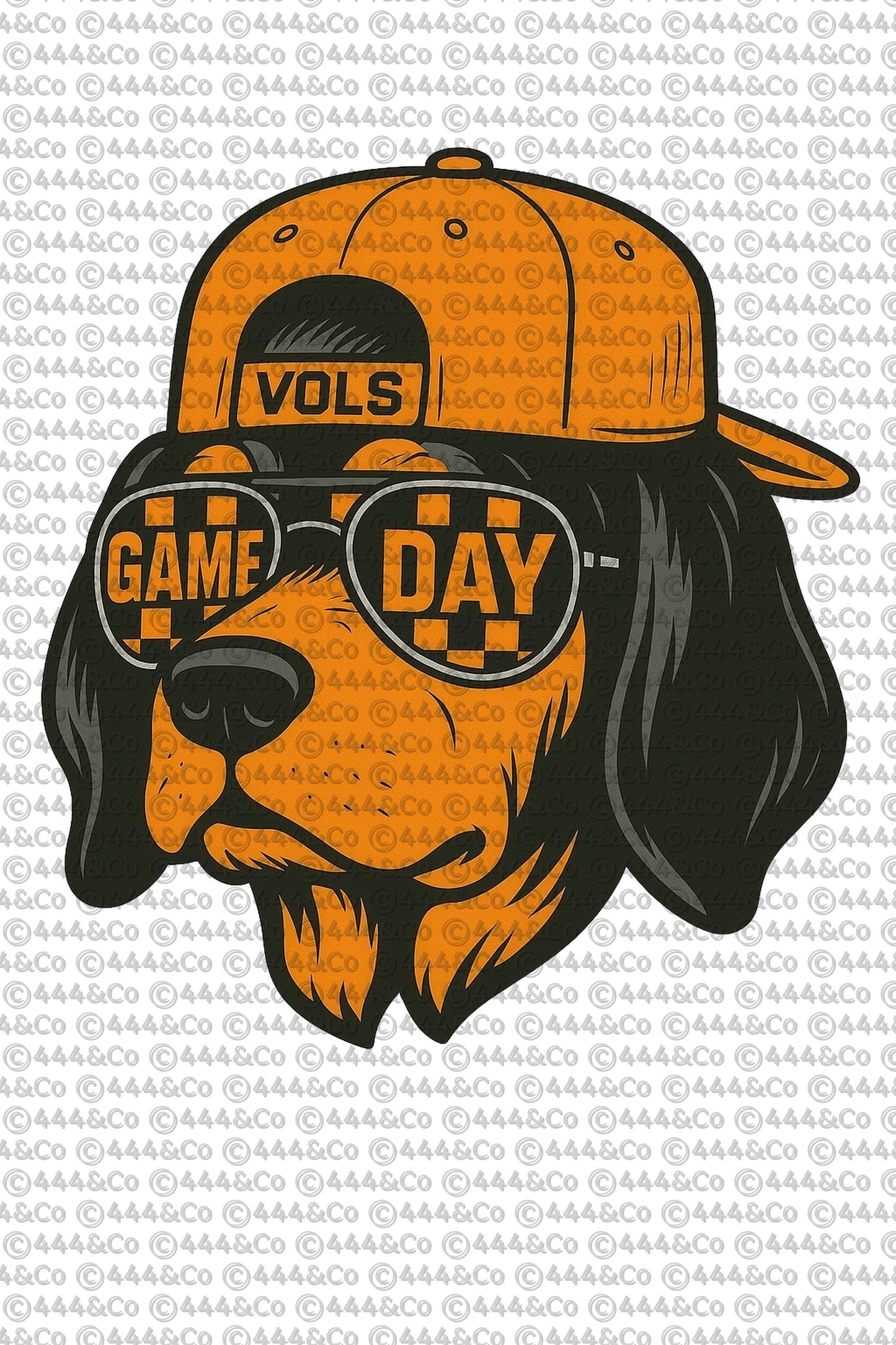Game day V O L S Mascot PNG | Snapback Hat Sports Graphic Instant Download