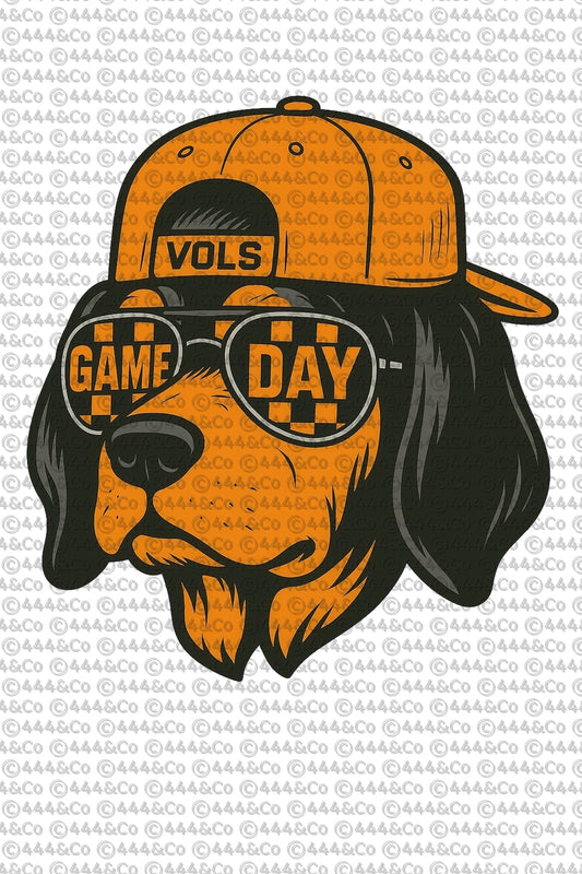 Game day V O L S Mascot PNG | Snapback Hat Sports Graphic Instant Download