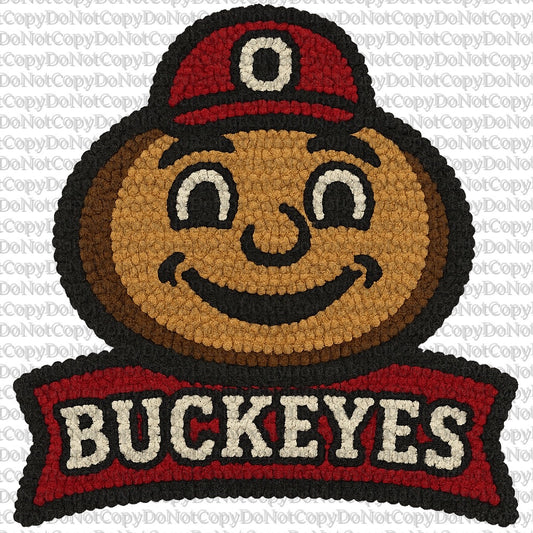 O h i o Mascot PNG | Faux Yarn Sports Graphic Instant Download