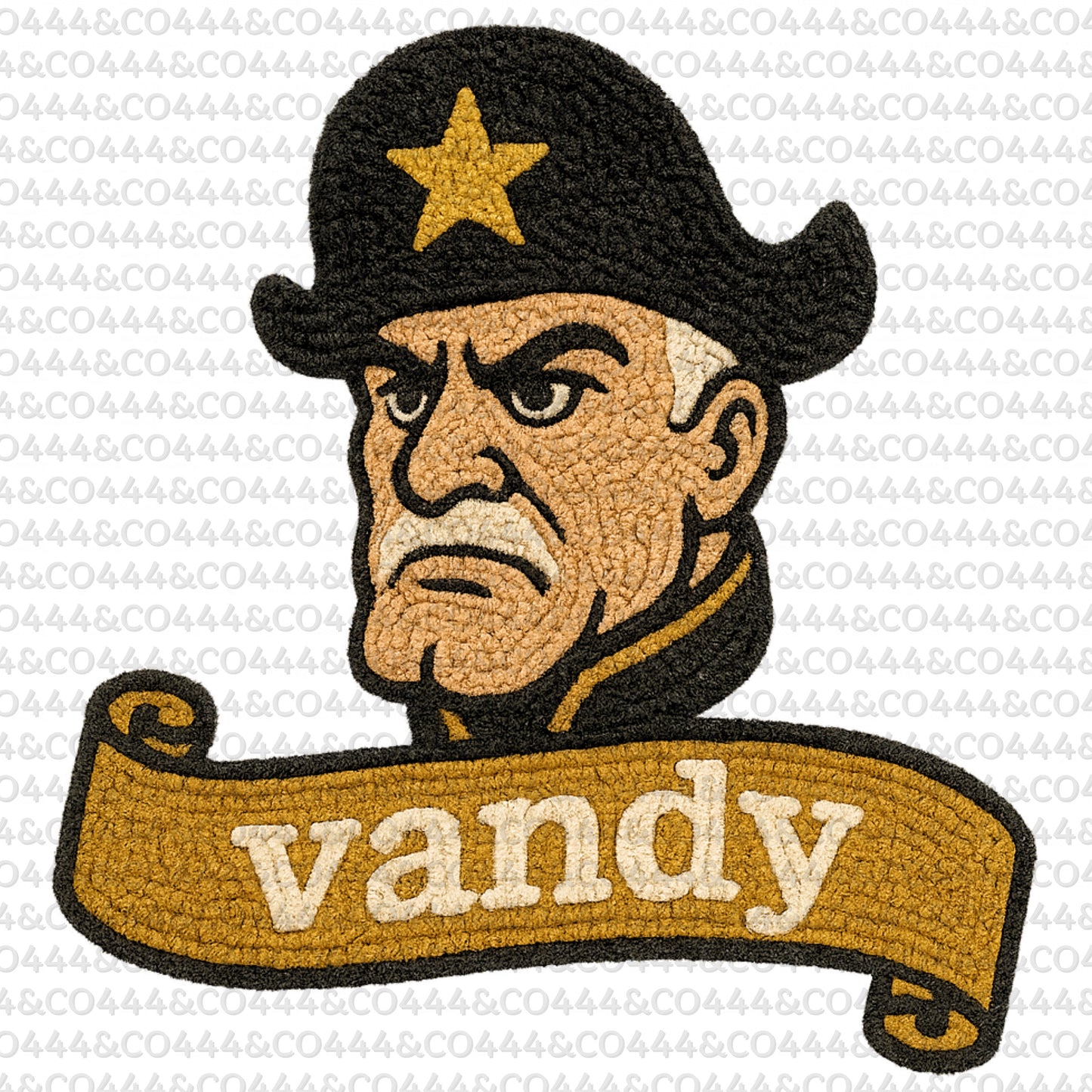 V a n d y Mascot PNG | Faux Yarn Sports Graphic Instant Download